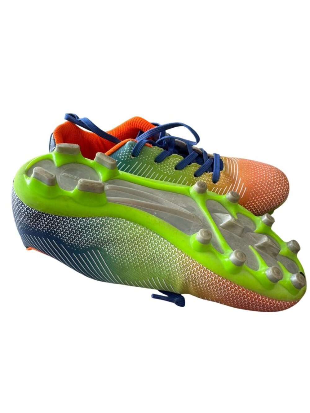 Brava Soccer Youth Cleats Rainbow Gradient 4.5D Synthetic Pre-Owned - Picture 3 of 5